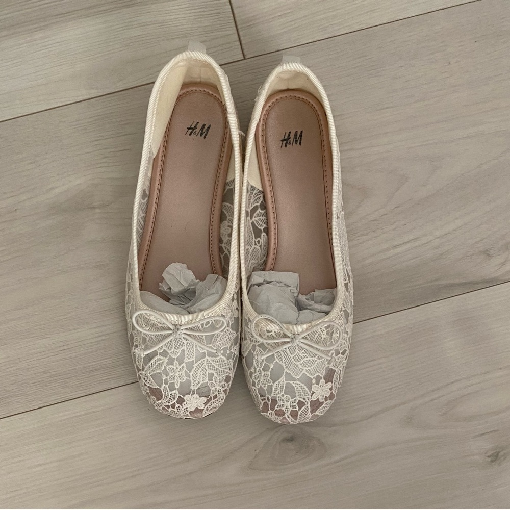 H&M Ivory Lace Loafers and Kelly and Katie Sandals